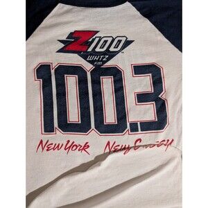 Vintage 1987 Screen Stars Raglan Baseball Radio Station NFL Superbowl 21 XXI